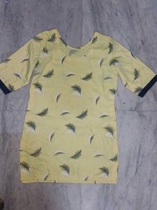 Beautiful Yellow Short Kurta💛