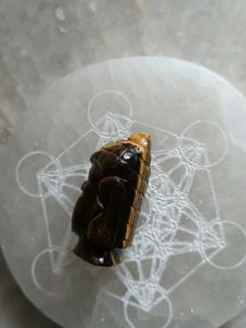 Tiger Eye Buddha Head