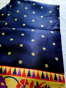 Nevy Blue Printed Saree