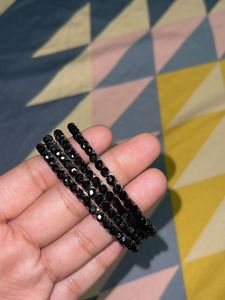 Black Shiny Beads Bangles