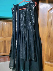 Black Sharara Set