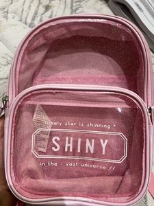 Pink Clear Mini Backpack