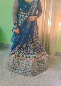 Bridal Lehenga Full Set (Blue)