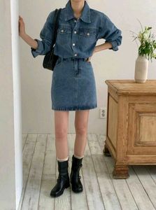 Y2K Button Up Vintage Denim Shirtdress