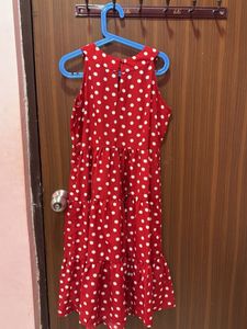Red Polka Dot Girls Dress