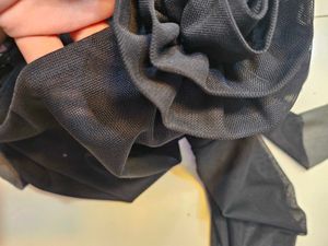 Black One Shoulder Ruffle Top