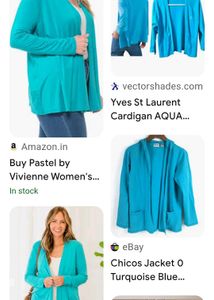 Blue Hooded Open Cardigan