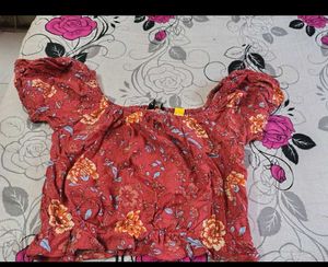Floral Print Crop Top