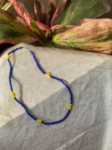 Navy Blue Small Beads Mala