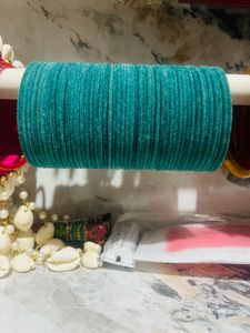 Teal Velvet Bangles