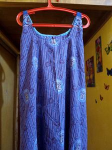 Blue Sleeveless Dress FS
