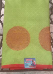 Parrot Green Saree