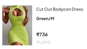Lime Green Cut Out Bodycon Dress