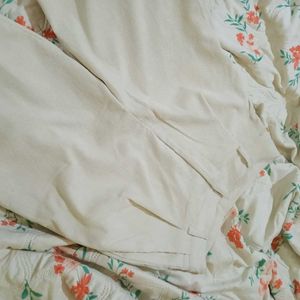 Shein Corduroy Off whiteTrousers