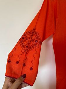 Orange Mirror Kurta