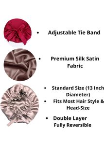 💜Satin Hair Sleep Cap💜3free Scrunchie