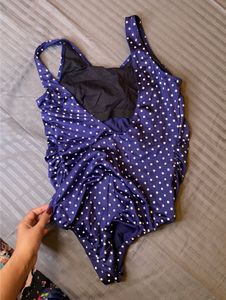 Navy Polka Dot Swimsuit