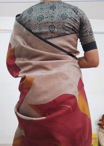 Floral Print Saree with Blouse