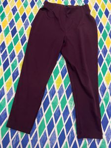 Burgundy Casual Pants