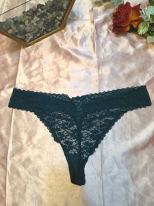 Teal Lace Thong