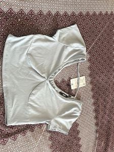 Ribbed Cutout Top