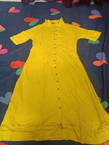 Yellow Button-Down Dress