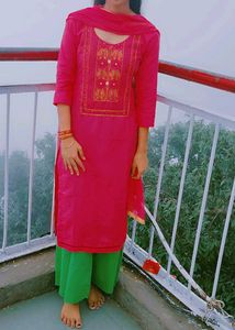 Pink Embroidered Salwar Kameez