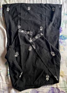 Elegant Black Embroidered Kurti