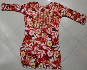 Floral Print Kurta