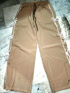 Khaki Tie-Up Detail Lounge Pants