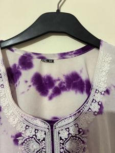 Tie-Dye Embroidered short kurti