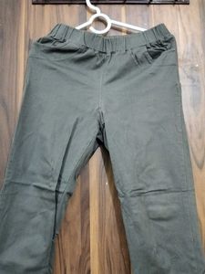 Olive Green Casual Pants