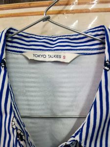 Tokyo Talkies Striped Casual Shirt Dress