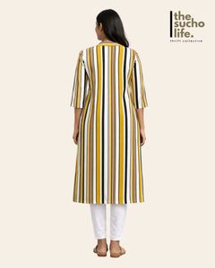 Striped Cotton Kurta | WOMEN