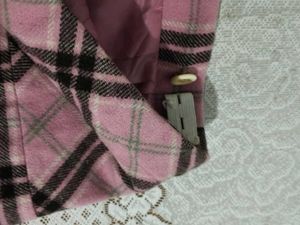 Pink Plaid Korean Mini Skirt
