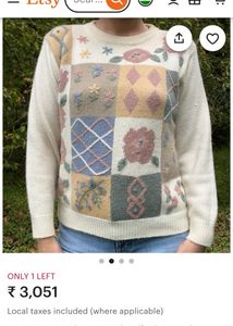 Vintage Floral Patchwork Sweater