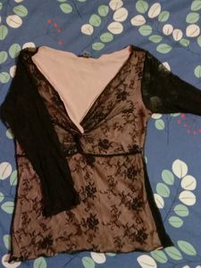 Black Net Top