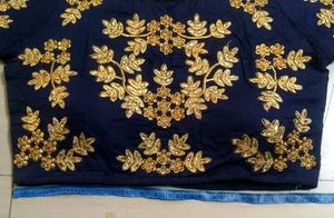 Blouse Embroidered (Full Sleeves, Cubs) Navy Blu