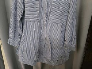 Blue And White Striped Shirt 💙🤍