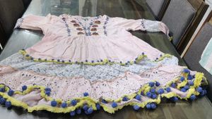 Embroidered indo-western dress