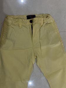 Lemon Yellow Casual Trousers