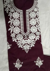 Yellow Embroidered Kurti