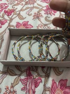 Colorful Beaded Bangle Bracelet