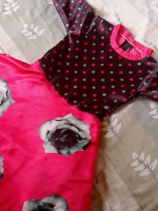 Girls&#39; Polka Dot &amp; Floral Dress