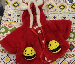 Santa Christmas Bumblebee Fur Coat