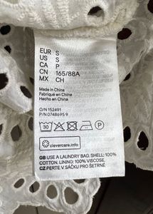 H&amp;M White Eyelet Dress