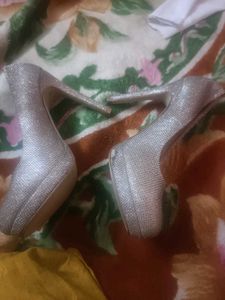 Sparkly Silver Heels