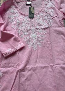Pink Embroidered Short Kurti💕