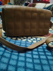Quilted Brown Sling Bag