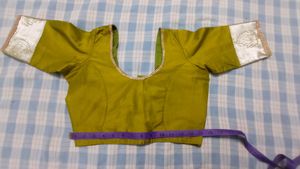 Elegant White And Green Color Silver Zari Saree